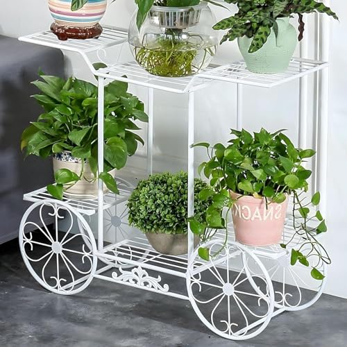 Kreavibe Hub: Plant Stand for Indoor, Outdoor & Living room | Flower Pot Holder | Shelf Garden, Balcony | 6-Tier Planter Stand | Size Medium 21.5x23.5x8.5 in
