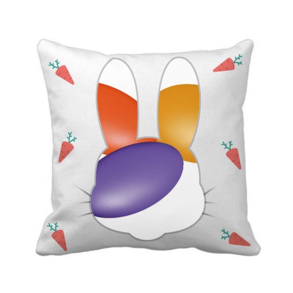 Coussin Lapin Soins de Santé : Housse Carrée Illustration Pilule pour Déco Salon