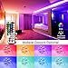 phopollo LED Strip Lights 32.8ft, Color Changing LED Lights for Bedroom, Kitchen, Cabinet Decoration, with 12V Power Supply and 44-Key Remote