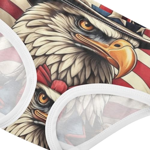 Girls Underwear Toddlers 2t Cotton Cute Panties Girl Print Briefs Girls Undies Bald Eagle Uncle Sam4