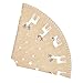 Costyleen Christmas Tree Skirt Holiday Decoations Xmas Tree Home Decor 43 inches Burlap Khaki Deer Pattern