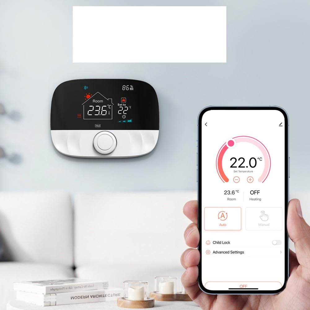 CRONOTERMOSTATO WIRELESS CON Ricevitore RF Onde Radio Touch Per Caldaia