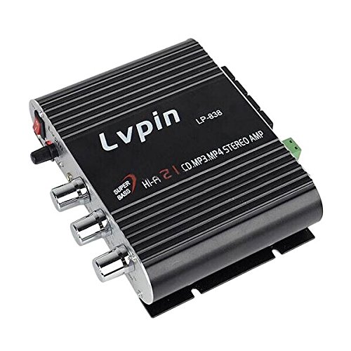 Lvpin Lp-838 200 W 12 V Super Bass Mini HiFi Stereo Wzmacniacz Booster Radio Mp3