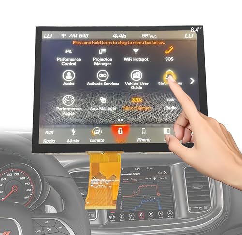 Image of 8.4 inch Uconnect 4C UAQ LCD Monitor Touch-Screen Radio Navigation Replacement Fit for Dodge RAM Chrysler Gladiator Compass Wrangler Cherokee Challenger Durango 2017-2022 Replace #LA084X01(SL)(02)