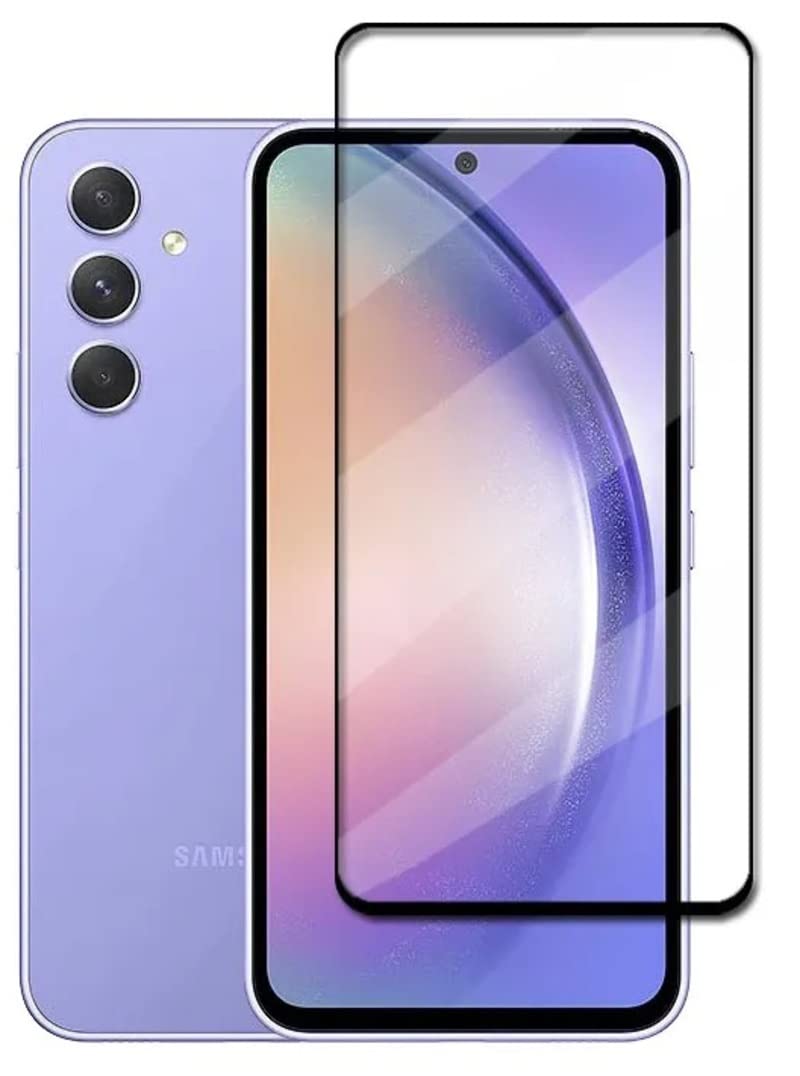 Zubitech Samsung Galaxy A54 Tempered Glass Screen Protector full Glue Edge to Edge Screen Glass Anti-shatter 9H Hardness Scratch Proof Compatible for Samsung Galaxy A54 5G
