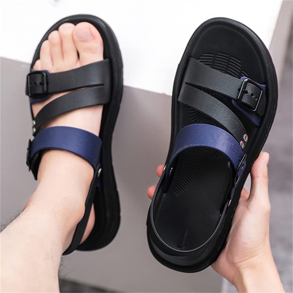 Sandali da Uomo Sandali Estivi per Il Tempo Libero da Spiaggia Scarpe da Esterno Sandali da Uomo Casual retrò Comodi da Esterno Sneakers (Color : D, Size : 44) (D 45 EU)