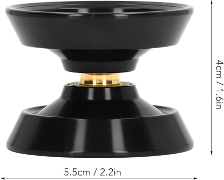 Yo-Yo Ball Fade Free Metal Yo-Yo Exquisite High Stability Non-Reactive 3 Pack with String Black