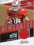 2018 Panini Absolute Newcomers Memorabilia #30 Dante Pettis RC Rookie Jersey NFL Football Card 49ers