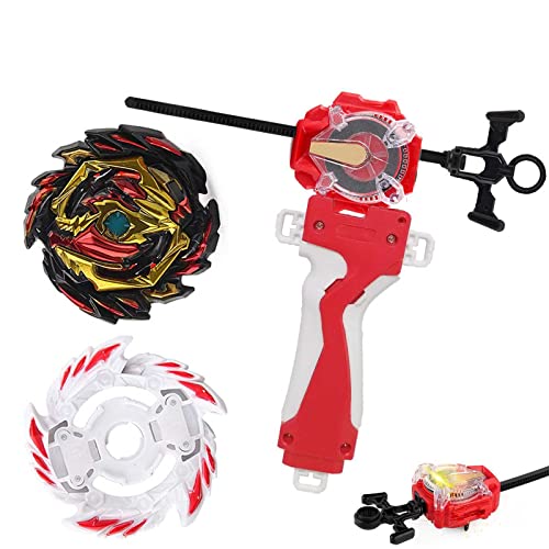 Beys Burst Booster GT B-145 Starter Venom Diabolos .Vn.Bl Starter with Battling Battle String LR (Left & Right Turning) Launcher Sparking and Launcher Grip Set(Black)