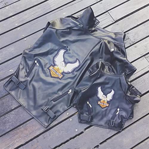 Veste imperméable pour chiens en cuir synthétique chaud et coupe-vent - 6