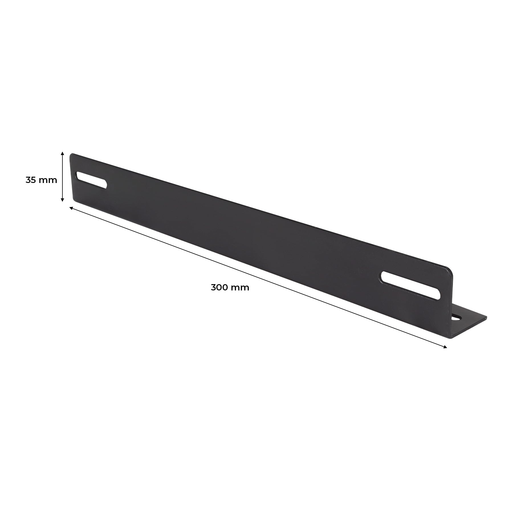 Aiten Data Set di 2 guide laterali fisse. Dimensioni: larghezza x profondità x altezza: 300 x 35 x 35 mm, adatte per armadi rack da 19" da 450 mm