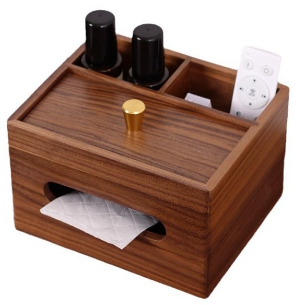 Onchdbfhuu Wooden Desk Stationery Sorting Storage Box Wooden Tissue Box Household Living Room Coffee Table