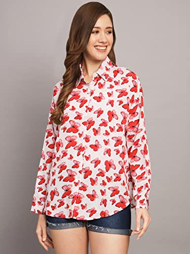 Image of FUNDAY FASHION Women Crepe - Loose Fit Casual Shirt