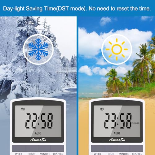 Digital Timer Plug Socket with LCD Display 24 Hours/Weekly Indoor Automatic Timer Switch for Lights Plug Socket in Electrical for Home Appliances Timers Socket for Home Security - Image 6