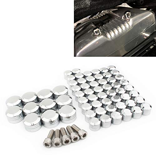 Bolt Covers Engine Head Bolts Toppers Caps Kit Aluminum For Twin Cam Softail 2007-2017 Breakout Fxsb Cvo Deluxe Fat Boy S Chrome #TOP2
