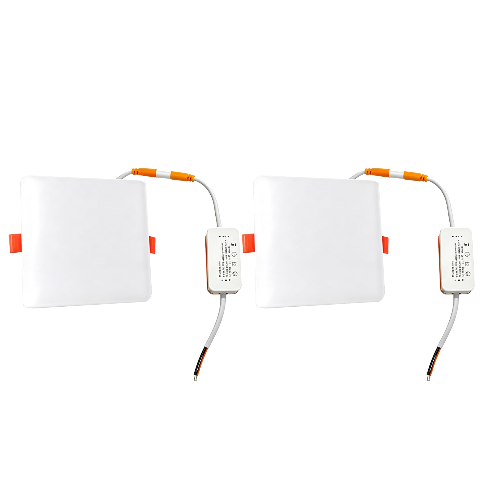 VOGHMOLD 9W Square LED Recessed Light, 720LM Frameless Downlight AC85-265V Spotlights Cut Φ45-70mm Ceiling Lighting for Office Living Room, 2 Pack