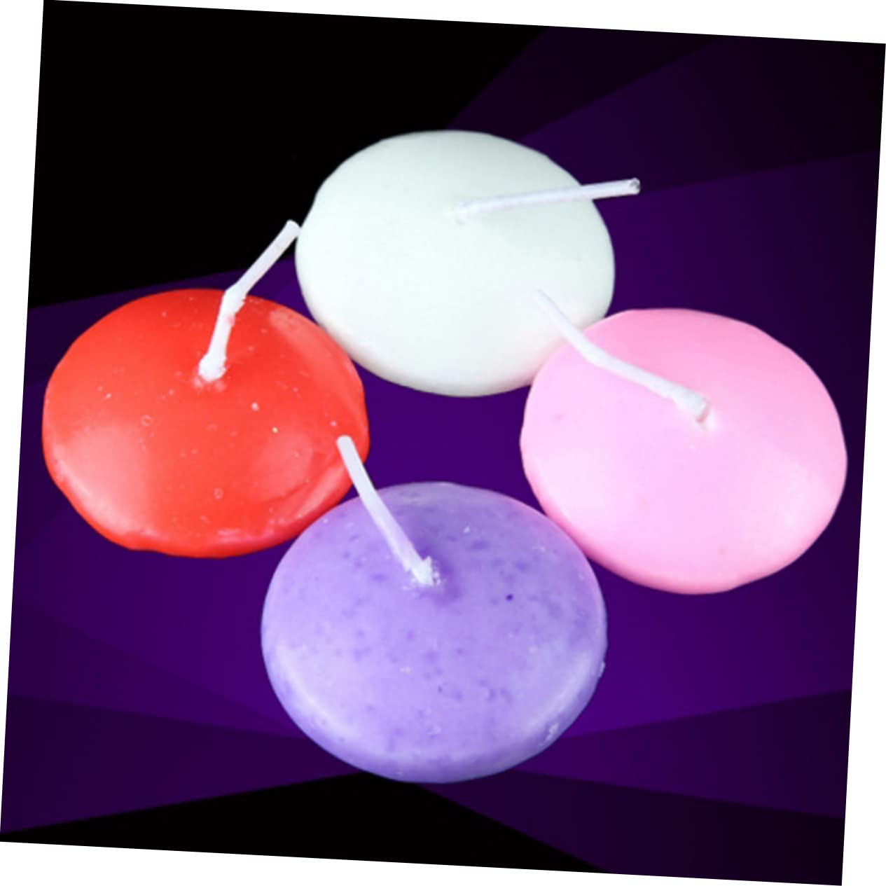 PRETYZOOM 10pcs Unscented Floating Candles Dripless White Paraffin Wax Discs for Weddings Parties Home Decor and Holiday Events Hours