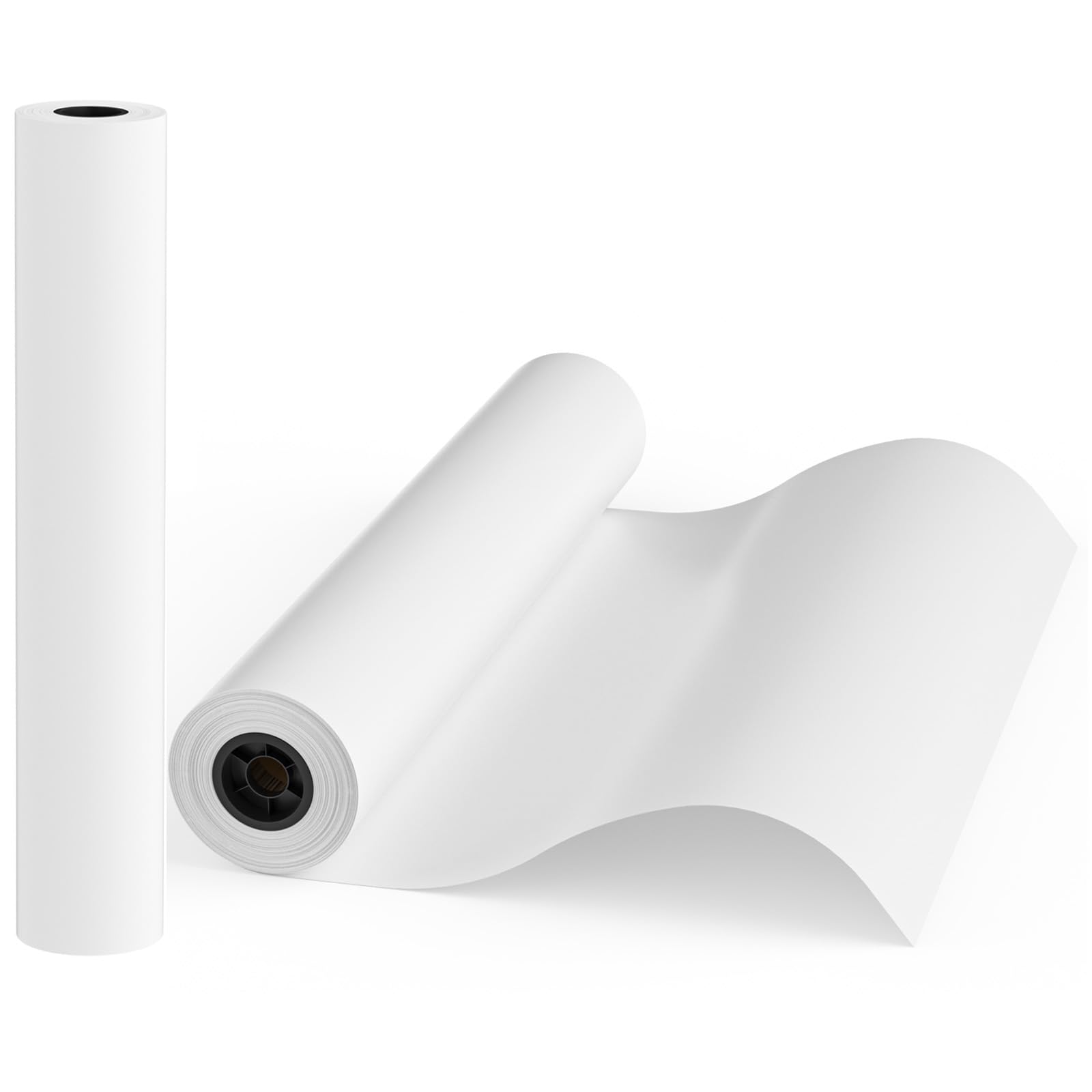 Drawing Paper Roll 61cm x 46m, Sketching Paper for Drawing Pattern and Crafts, Thick(80gsm), Recyclable Paper Perfect for Kids Painting, Wall Art, Gift Wrapping, Packing (61cm x 46m 2Roll)