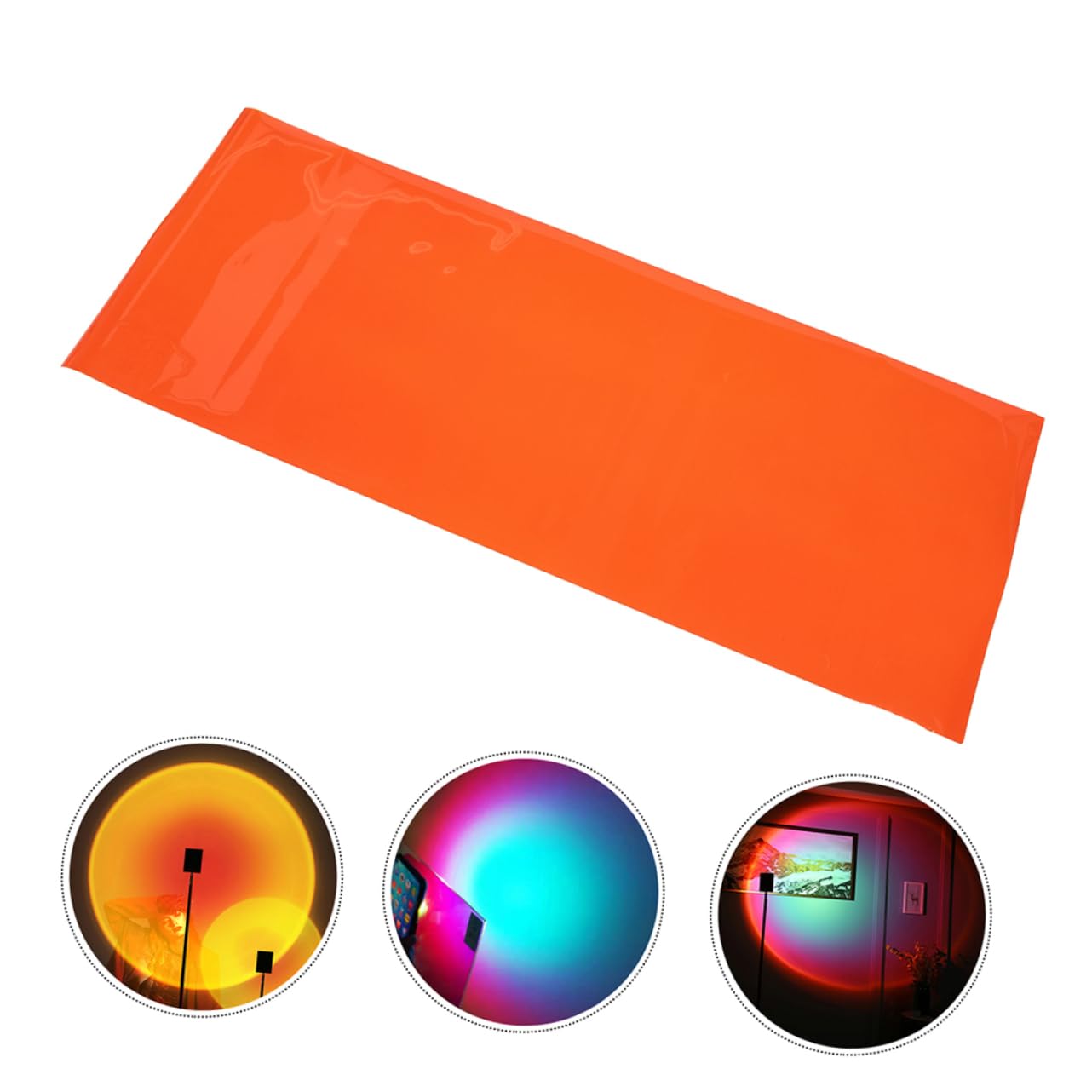 DOITOOL Pet Farbfilterfolie für Sonnenuntergangseffekt mit Farbkorrektur und Farbdurchlässigkeit Orange Beleuchtungsfolie für Fotografen und Stimmungsbeleuchtung im Studio