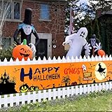 Photo Gallery uclever happy halloween striscione per esterni, grande tessuto happy halloween, decorazione per parete, recinzione, garage, giardino, veranda, balcone, 300 x 50 cm (nero) Photo Gallery uclever happy halloween striscione per esterni, grande tessuto happy halloween, decorazione per parete, recinzione, garage, giardino, veranda, balcone, 300 x 50 cm (nero)