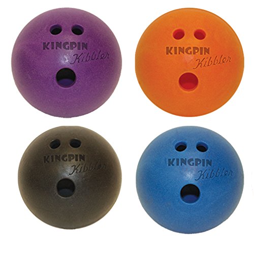 PetSport Tuff Rubber Kingpin Kibbler 6" Assorted Fun Feeder Dog Toy, 355 Gram