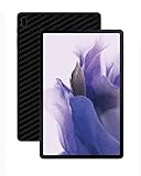 Compatible with Samsung Galaxy Tab S7 FE 5G (2021) 12.4 inch Back Skin Sticker/Vinyl wrap/Protective Film Tablet Skin Carbon Fiber 3D (Black) by Candeal Mizhan