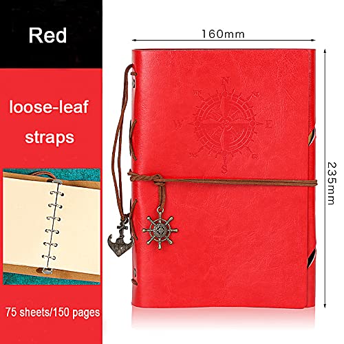 NectaRoy Vintage Retro PU Leather Cover Notebook Journal Diary, Nautical Spiral Blank String Daily Notepad Travel to Write in - Image 2