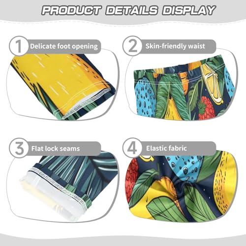 Bolaz Toddler Girls Leggings Printed Yoga Pants Leggings Pear Lemon Strawberry for Kids3