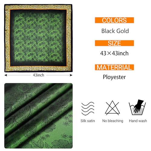 Stlvoll 43” Large Silk Scarfs for Women Square Head Scarves Satin Like Neck Scarf Hair Sleeping Wraps Satin Scarfs for Women2