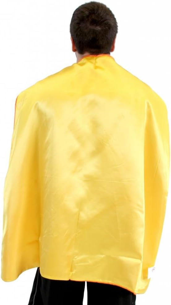 Costume Agent Adult Reversible Superhero Cape Orange and Yellow