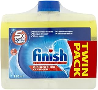 Finish Dual Action Dishwasher Cleaner 2 x 250 ml (Pack of Two)