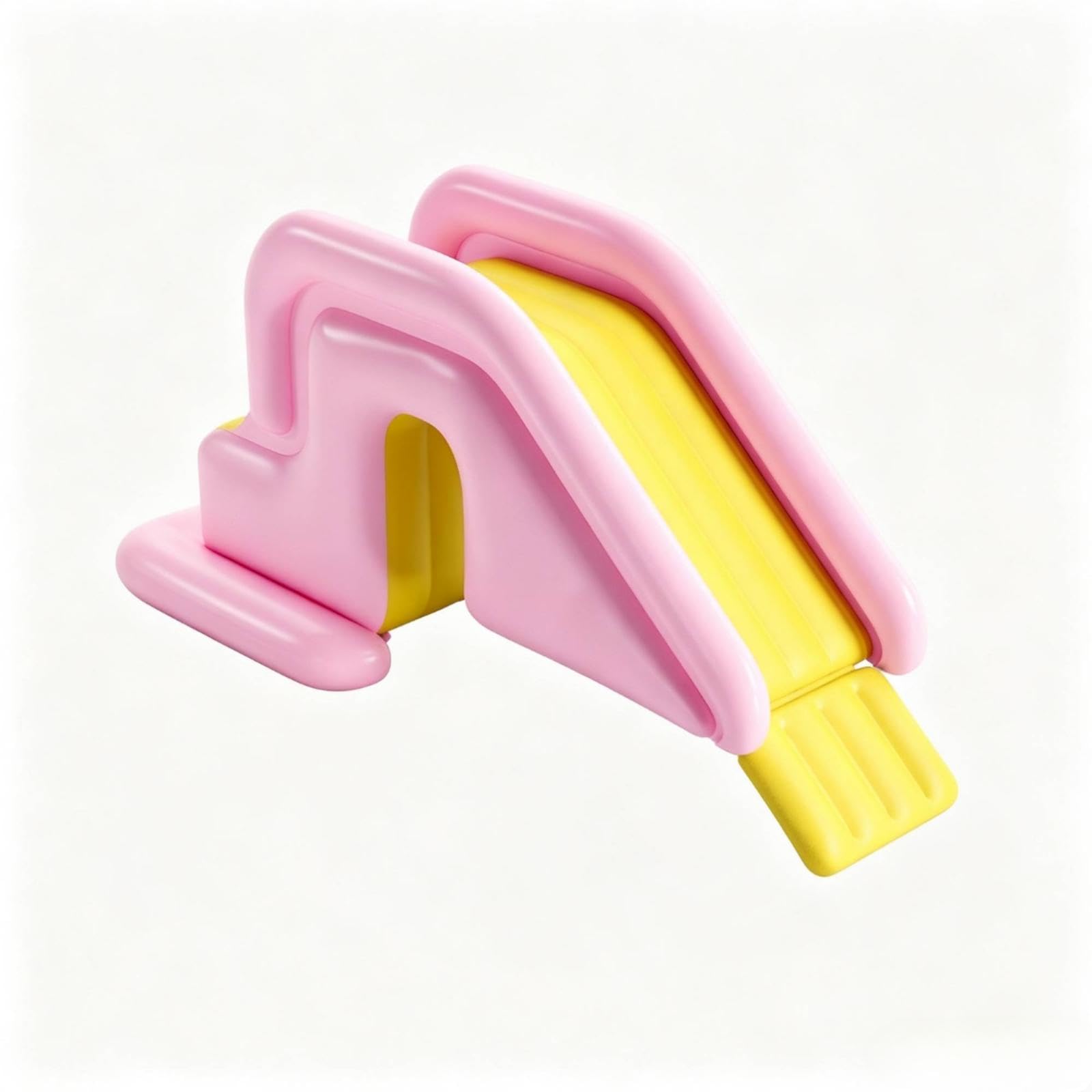 Inflatable Water Slide Anti-Rollover Inflatable Slide with Side Rails Stable for Children, Young Children, Swimming Pool, Backyard, Garden Peach Pink-Lemon YLW-image-48