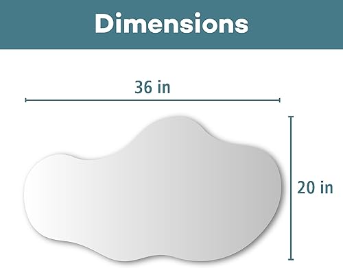 Miniatura 4 de Madam Sophia Concept Espejo asimétrico de 36 x 20 pulgadas espejo de pared irregular para dormitorio y áreas de estar, elegante diseño con estilo de