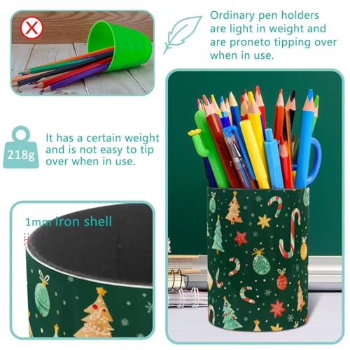 Pot à crayons en métal ciselé étoile de Noël accessoire chic - 4