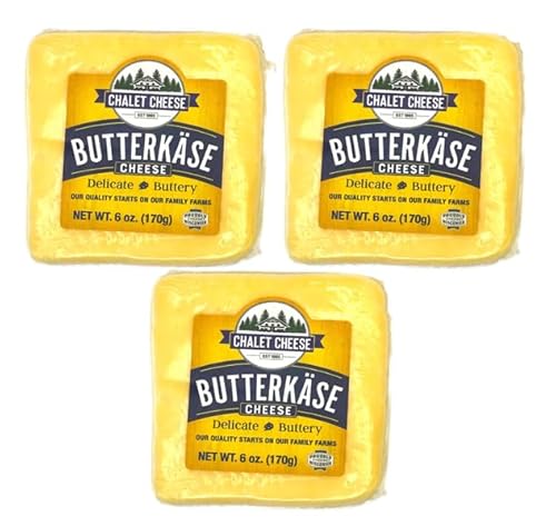 Butter Käse Cheese 3-Pack – German-Style, Mild & Creamy, Melt in your Mouth, Semi-Soft Cheese, Smooth European Specialty