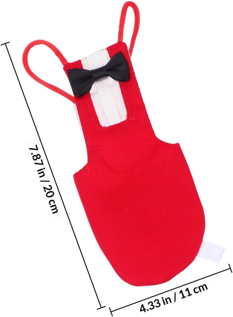 NUOBESTY Breathable Diaper and Flight Suit Parrot Apparel, Red Extra Large Pet Supply for Small Parakeets and Birds