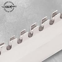 Vista 3 de GIL HIBBEN Extreme Survival Survivor - Cuchillo Bowie con funda de cuero para cinturón, hoja de sierra de acero inoxidable 7Cr17, guardamanos