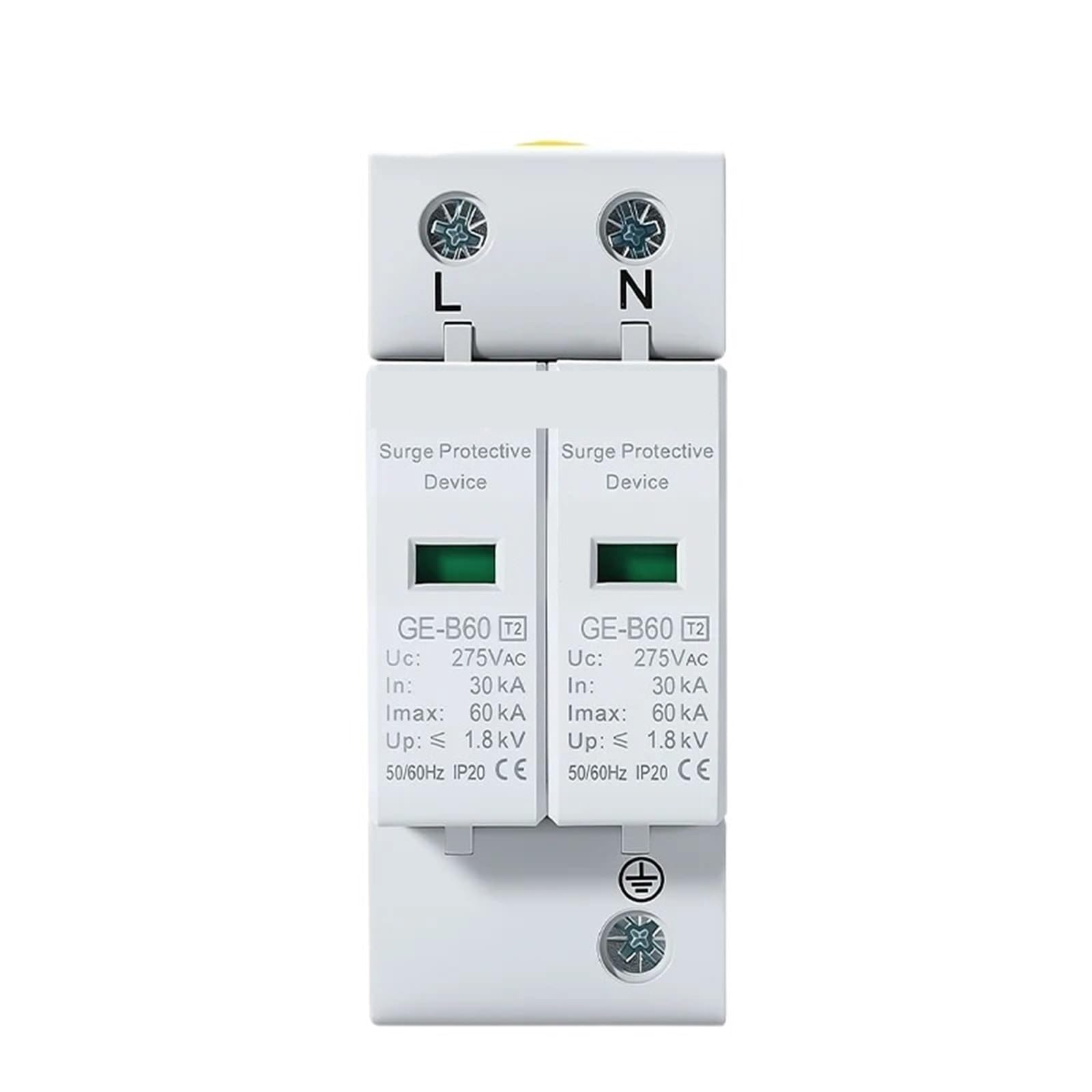 Protector de sobretensiones de 2P AC contra picos de voltaje en la red del hogar 4
