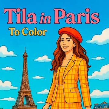 Capa do livro Tila in Paris: Livro Para Colorir Adulto (Portuguese Edition)
