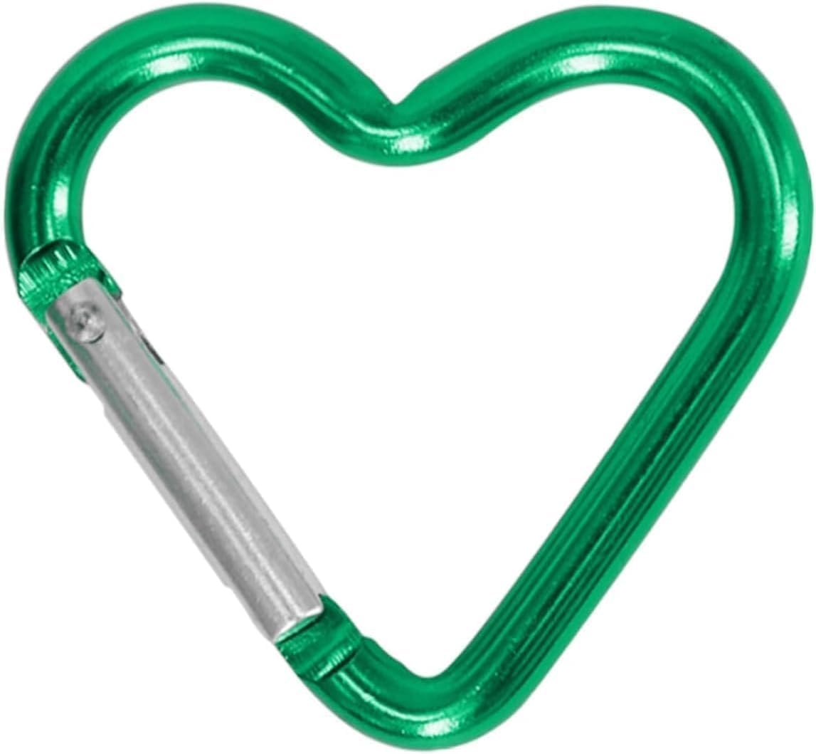 Heart Shaped Carabiner Keychain Clip, Lightweight Aluminum Alloy Heavy Duty Star Shaped Keychain Clip Snap Hook with Key Rings for Camping Fishing Outdoor Travel Hiking Traveling(Pink) - Image 9