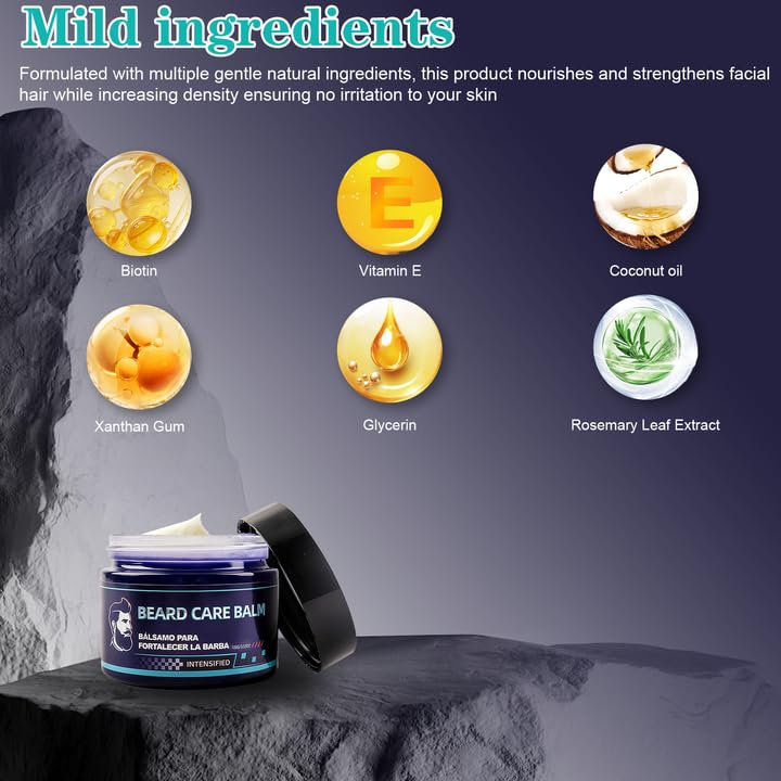 Beard Stimulating Balm, Bálsamo Estimulante de Barba, Ultra Potente Crema Para Barba, Hydrates, Strengthens & Promotes Healthy Beard Growth, Softens, Nourishes, Stimulates Hair Follicles - Image 6