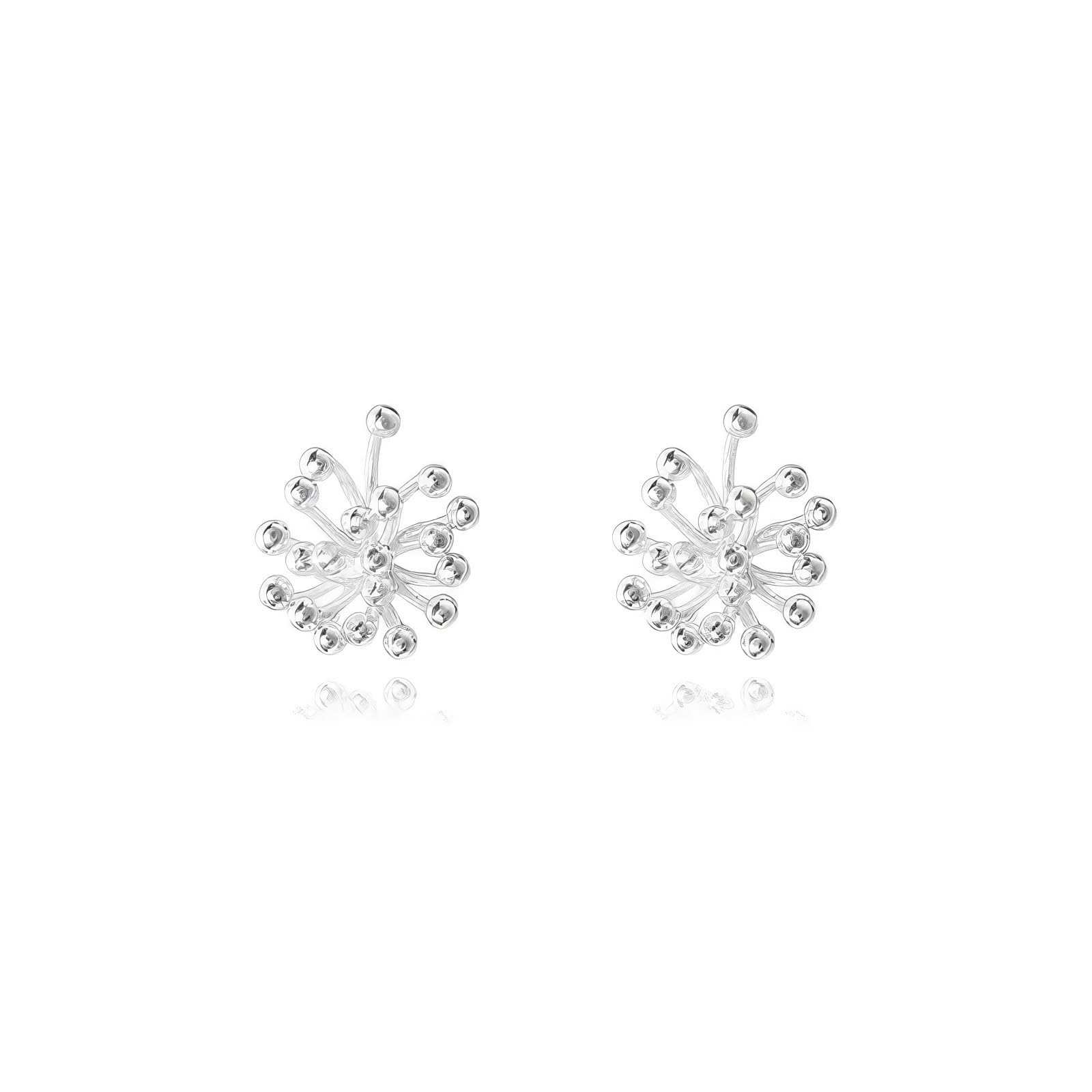 Ohrstecker Silber 925 Stecker Damen Abstrakte Blume Ohrringe Earrings for Women Nickelfreie Schmuck
