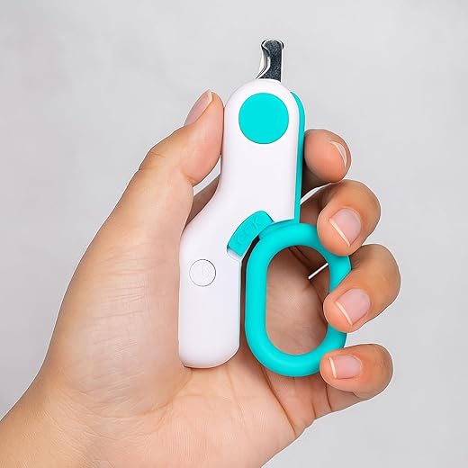 Mini Cortador de Unha com Iluminação LED para Pets – Alicate para Cachorros e Gatos