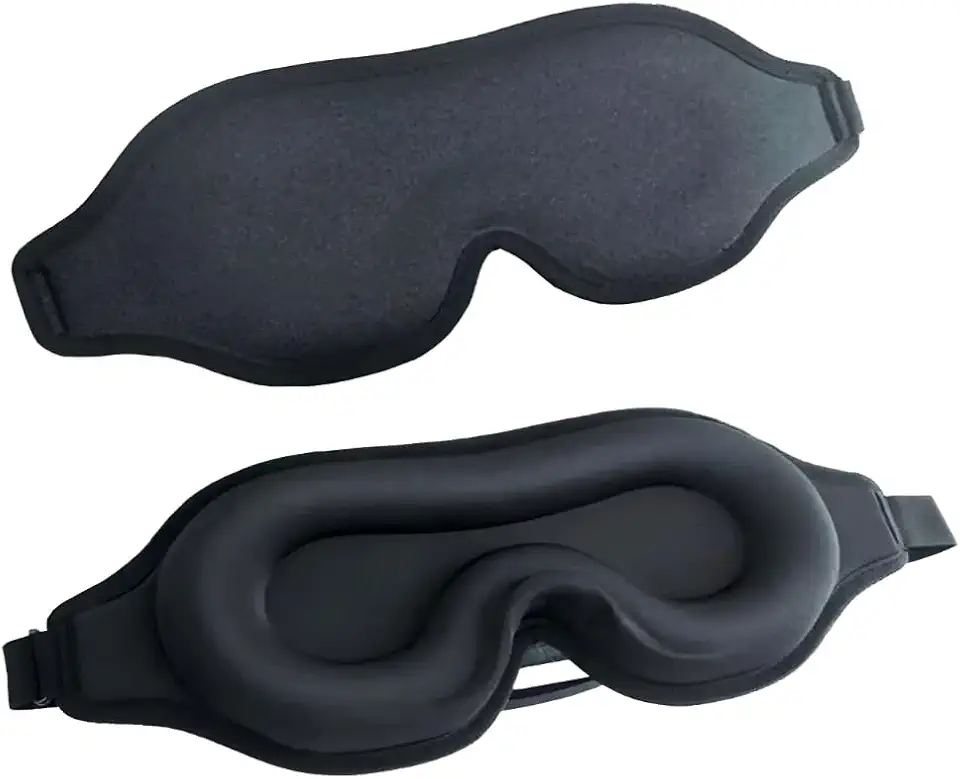 Máscara de Dormir 3D Blackout Total – Tapa Olho Confortável com Bloqueio de Luz – Ideal para Sono Profundo, Viagem e Descanso Premium