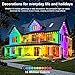 RCUICA 500FT Permanent Outdoor Lights Waterproof with Smart App Control Remote,DIY Scene Modes,Music Sync hronization,Eaves Lights for Garden Decor,Deck,Christmas