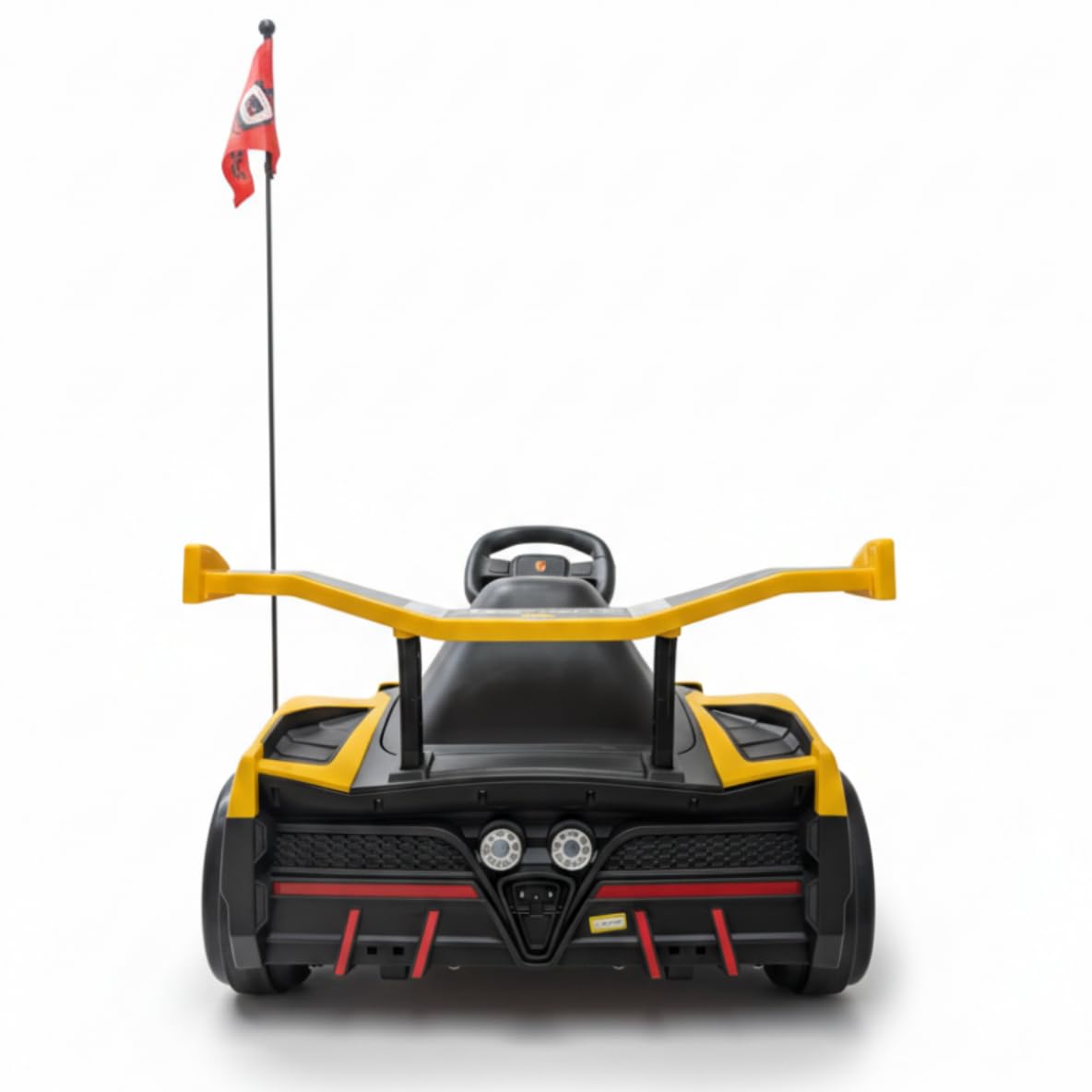 WITIT Auto ELETTRICA Radiocomandata Macchina F1 Formula Uno Go-Kart per Bambino Bambina Bambini KDC-309 24V 8Ah Grigia, Blu e Gialla 2 motori, bluetooth, USB, LED, carico massimo 50 Kg (GIALLA)