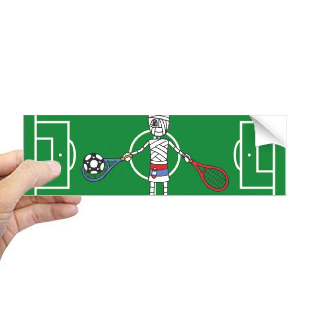 Sticker raquette de tennis serbe pour fenêtre motif géométrique rectangulaire