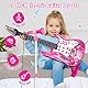 deAO Gitarrenverstärker-Mikrofon-Set für Kinder, Mikrofon mit Ständer, Elektrische Musikgitarre für Kinder- 72.5CM, Musik-Licht-Karaoke-Musikspielzeug, Geburtstagsgeschenk für Jungen und Mädchen