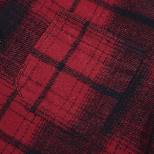 Image of Boys Girls Flannel Shirts Plaid Hoodies Fall Fashion Button Down Shirts
