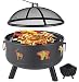 BestMassage 24" Fire Pit Portable Outdoor Firepit Wood Fireplace Heater Patio Deck Yard